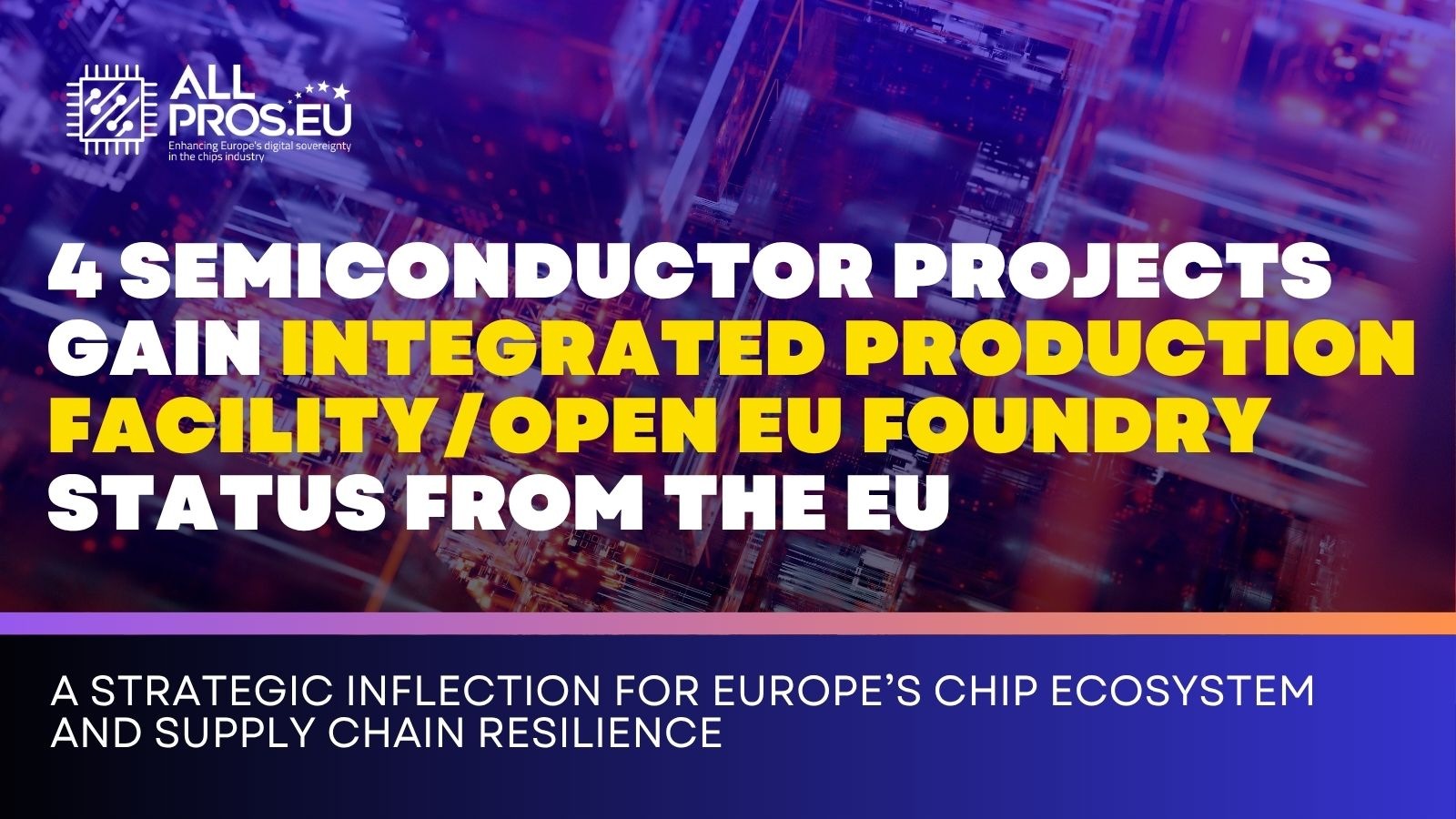 EU Grants “Integrated Production” and “Open Foundry” Status to Four Semiconductor Projects — Marking a Strategic Inflection for Europe’s Chip Ecosystem